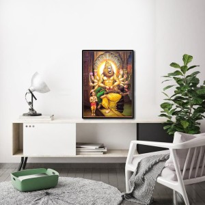 Narasimha Laminated Photo - 13x15 Inches, Divine Blessings for Home & Office and Temple Decoration