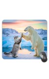 Customized White Bear Picture Sublimation Mouse Pad | 8 X 7.5 Inch | Smooth Cloth Surface | Non-Slip Rubber Base | Personalized Mousepad for Laptop & Desktop (F17346)