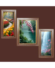 3-Pack Breathtaking view nature Photo Frames - 2 Pieces 10x17 Inch & 1 Piece 14x17 Inch - Rustic Wall Art for Home & Office Decor - Botanical Wall Hanging for Living Room, Bedroom, or Workspace