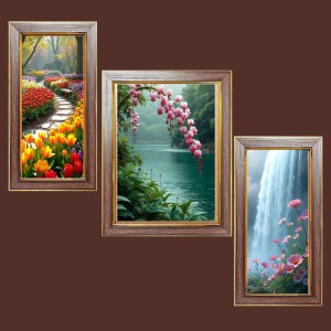 3-Pack Breathtaking view nature Photo Frames - 2 Pieces 6x13 Inch & 1 Piece 10x13 Inch - Rustic Wall Art for Home & Office Decor - Botanical Wall Hanging for Living Room, Bedroom, or Workspace