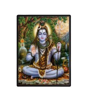 Lord Shiva Laminated Photo (13x15 Inches Without glass) Divine Blessings for Table and Walls,Home & Office and Temple Decoration