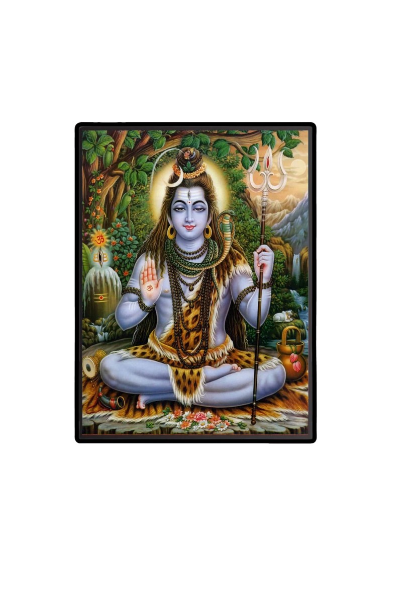 Shiva Laminated Photo - 5x7 Inches, Divine Blessings for Home & Office and Temple Decoration