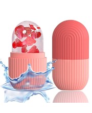 Ice Roller for Face & Eyes – Puffiness & Migraine Relief, Skin Tightening & Pore Shrinking Facial Massager – Cold Therapy Ice Face Roller for Women & Men – Reusable & Travel-Friendly (Peach)