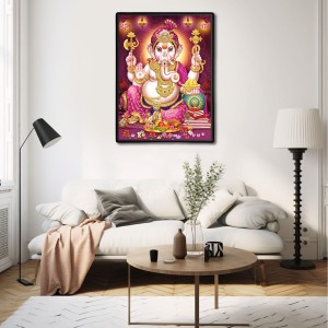 Ganesh Laminated Photo - 5x7 Inches, Divine Blessings for Home & Office and Temple Decoration Ganesh Laminated Photo - 5x7 Inches, Divine Blessings for Home & Office and Temple Decoration