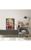 Shiva Family Laminated Photo - 5x7 Inches, Divine Blessings for Home & Office and Temple Decoration