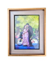 HiTechMart Polystyrene Personalized Photo Frame – Custom Picture Frame for Wall and Tabletop Display – Ideal for Home Decor and Gifting (Golden)