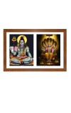 lord shiva and vishnu Photo Frame - 17x21Inches - Spiritual Artwork for Home Decor, Puja Room and Office Decoration