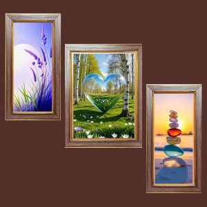 3-Pack Serenity at it Photo Frames - 2 Pieces 6x13 Inch & 1 Piece 10x13 Inch - Rustic Wall Art for Home & Office Decor - Botanical Wall Hanging for Living Room, Bedroom, or Workspace 3-Pack Serenity at it Photo Frames - 2 Pieces 6x13 Inch & 1 Piece 10x13 Inch - Rustic Wall Art for Home & Office Decor - Botanical Wall Hanging for Living Room, Bedroom, or Workspace