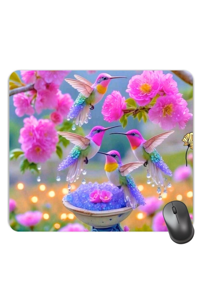 Customized Beautiful Birds Picture Sublimation Mouse Pad | 8 X 7.5 Inch | Smooth Cloth Surface | Non-Slip Rubber Base | Personalized Mousepad for Laptop & Desktop (F17282)