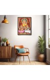 Lakshmi Saraswati & Ganesh Laminated Photo - 7x9 Inches, Divine Blessings for Home & Office and Temple Decoration