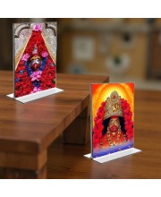 Tara Debi Acrylic T-Style Photo Stand - 9x11 Inches, Compact and Stylish Spiritual Display, easily change 2 photos (Pack of 1)