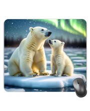 Customized White Bear Picture Sublimation Mouse Pad | 8 X 7.5 Inch | Smooth Cloth Surface | Non-Slip Rubber Base | Personalized Mousepad for Laptop & Desktop (F17350)