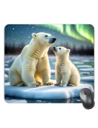 Customized White Bear Picture Sublimation Mouse Pad | 8 X 7.5 Inch | Smooth Cloth Surface | Non-Slip Rubber Base | Personalized Mousepad for Laptop & Desktop (F17350)
