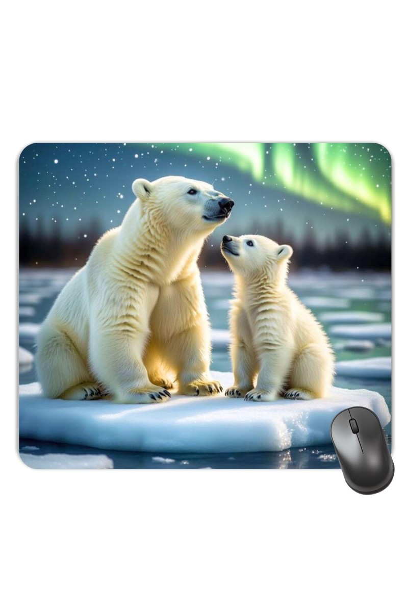 Customized White Bear Picture Sublimation Mouse Pad | 8 X 7.5 Inch | Smooth Cloth Surface | Non-Slip Rubber Base | Personalized Mousepad for Laptop & Desktop (F17350)