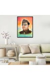 Netaji Subhash Candra Bose Laminated Photo - 5x7 Inches, Divine Blessings for Home & Office and Temple Decoration