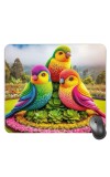 Customized Beautiful Birds Picture Sublimation Mouse Pad | 8 X 7.5 Inch | Smooth Cloth Surface | Non-Slip Rubber Base | Personalized Mousepad for Laptop & Desktop (F17447)