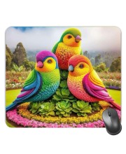 Customized Beautiful Birds Picture Sublimation Mouse Pad | 8 X 7.5 Inch | Smooth Cloth Surface | Non-Slip Rubber Base | Personalized Mousepad for Laptop & Desktop (F17447)