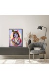 Baby Krishna Laminated Photo - 5x7 Inches, Divine Blessings for Home & Office and Temple Decoration
