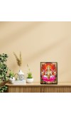 Lakshmi Laminated Photo - 5x7 Inches, Divine Blessings for Home & Office and Temple Decoration