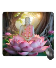 Customized Ramakrishna Paramahamsa Picture Sublimation Mouse Pad | 8 X 7.5 Inch | Smooth Cloth Surface | Non-Slip Rubber Base | Personalized Mousepad for Laptop & Desktop (F17044)