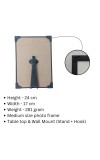 Hitech Sales Anukul Thakur Wooden Laminated Photo Frame with Stand for Pooja Room, Temple, Home Decor, Gift (Wallmount and Tabletop, 24 x 17 cm)