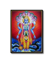 Vishnu Laminated Photo - 5x7 Inches, Divine Blessings for Home & Office and Temple Decoration