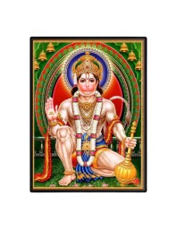 Sri Hanuman Laminated Photo - 9x11 Inches, Divine Blessings for Home & Office and Temple Decoration
