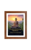 Buddha & Famous Quote Brown Frame, 10x14InchesInspirational Wall Art for Office, Home DecorIdeal Spiritual Gift