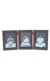 Sri Sri Anukul Thakur, Barama, Barada Black & white photo frame | Small 3 Picture tri-Fold Colour Photo Frame for Desk or Shelf & Home & Office Décor Room Decoration |