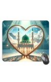 Customized Masjid Picture Sublimation Mouse Pad | 8 X 7.5 Inch | Smooth Cloth Surface | Non-Slip Rubber Base | Personalized Mousepad for Laptop & Desktop (F17208)