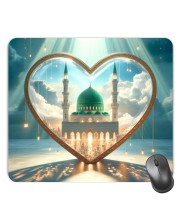 Customized Masjid Picture Sublimation Mouse Pad | 8 X 7.5 Inch | Smooth Cloth Surface | Non-Slip Rubber Base | Personalized Mousepad for Laptop & Desktop (F17208)