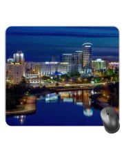 Customized Skyline of Minsk Picture Sublimation Mouse Pad | 8 X 7.5 Inch | Smooth Cloth Surface | Non-Slip Rubber Base | Personalized Mousepad for Laptop & Desktop (F17422)