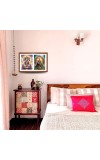 Lord bramha and kartikeya Photo Frame - 17x21Inches - Spiritual Artwork for Home Decor, Puja Room and Office Decoration
