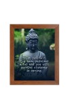 Buddha & Famous Quote Brown Frame, 10x14InchesInspirational Wall Art for Office, Home DecorIdeal Spiritual Gift
