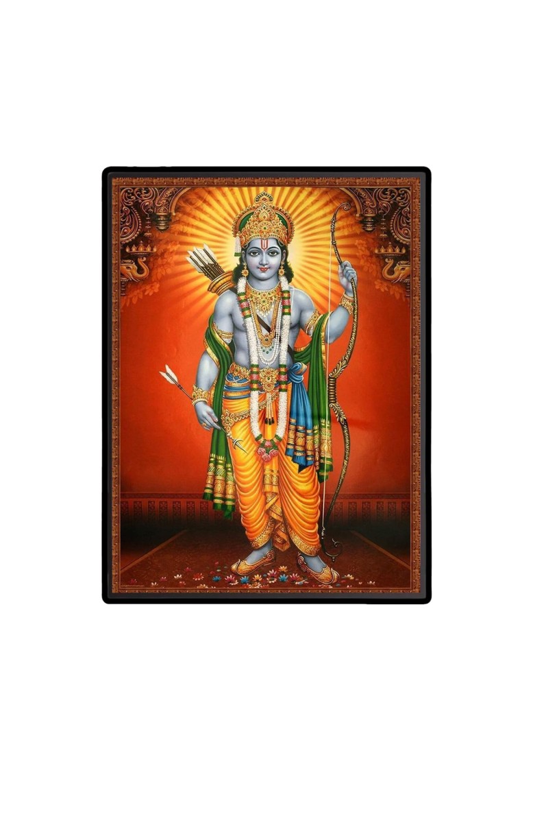 Ram Laminated Photo - 7x9 Inches, Divine Blessings for Home & Office and Temple Decoration