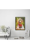 Kali Ma Ramakrishna Paramahansa and Sarada Ma Laminated Photo - 9x11 Inches, Divine Blessings for Home & Office and Temple Decoration