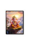 Ganesh Laminated Photo - 5x7 Inches, Divine Blessings for Home & Office and Temple Decoration