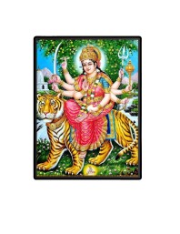 Durga Laminated Photo - 5x7 Inches, Divine Blessings for Home & Office and Temple Decoration