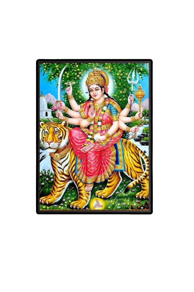 Durga Laminated Photo - 5x7 Inches, Divine Blessings for Home & Office and Temple Decoration