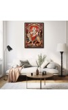 Maa Durga Laminated Photo - 9x11 Inches, Divine Blessings for Home & Office and Temple Decoration