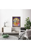 Vishnu Lakshmi Laminated Photo - 5x7 Inches, Divine Blessings for Home & Office and Temple Decoration
