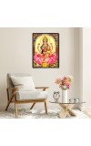 Lakshmi Laminated Photo - 5x7 Inches, Divine Blessings for Home & Office and Temple Decoration