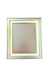 Elegant Gold & White Photo Frame – 8x10 Inch Display Frame for Wall or Tabletop, Decorative Picture Frame with Glass Front