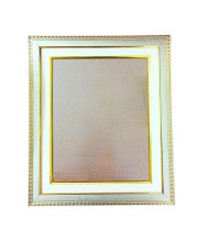 Elegant Gold & White Photo Frame – 8x10 Inch Display Frame for Wall or Tabletop, Decorative Picture Frame with Glass Front