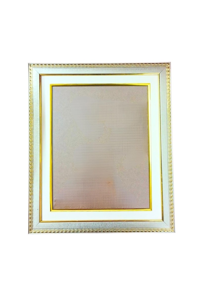 Elegant Gold & White Photo Frame – 8x10 Inch Display Frame for Wall or Tabletop, Decorative Picture Frame with Glass Front