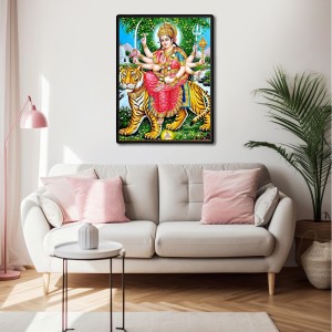 Durga Laminated Photo - 5x7 Inches, Divine Blessings for Home & Office and Temple Decoration