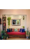 Lord vishnu and goddess lakshmi Photo Frame - 13x17Inches - Spiritual Artwork for Home Decor, Puja Room and Office Decoration