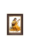 Sri Saraswati Mata Digital Print Photo 6.7x8.7 inches - Vibrant Religious Wall Art for Home, Office and Temple Decor.