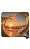 Customized Golden Sunrise Picture Sublimation Mouse Pad | 8 X 7.5 Inch | Smooth Cloth Surface | Non-Slip Rubber Base | Personalized Mousepad for Laptop & Desktop (F17117)