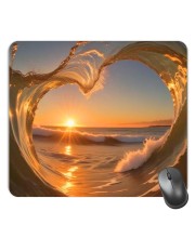 Customized Golden Sunrise Picture Sublimation Mouse Pad | 8 X 7.5 Inch | Smooth Cloth Surface | Non-Slip Rubber Base | Personalized Mousepad for Laptop & Desktop (F17117)